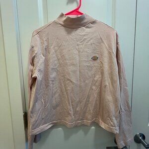Dickies Mapleton high neck long sleeve t-shirt in pink